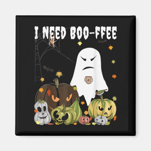 Ich brauche Boo-Kaffee Geist Jack-o-lantern Kaffee Magnet (Vorne)