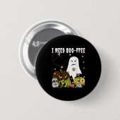 Ich brauche Boo-Kaffee Geist Jack-o-Laterne Kaffee Button (Vorne & Hinten)