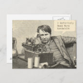 Ich brauche definitiv mehr Bandbreite Postkarte (Vorne/Hinten)