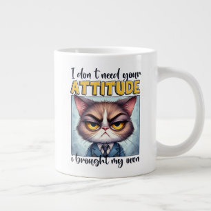 Ich brauche deine Einstellung nicht. Ich habe mein Jumbo-Tasse