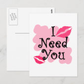 Ich brauche dich postkarte (Vorne/Hinten)