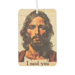 Ich brauche dich Retro Christus Autolufterfrischer