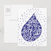 Ich brauche dich wie Wasser Postkarte (Vorne/Hinten)