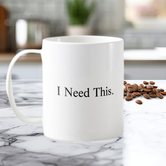 Ich brauche diesen Kaffeebecher Kaffeetasse