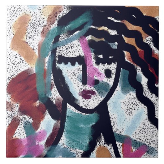 Ich brauche ein Abstraktes digitales Bild in Vaca Fliese (Vorderseite)