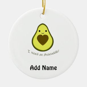 Ich brauche ein Avocuddle Niedlich Kawaii Avocado Keramik Ornament