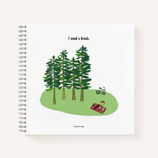 Ich brauche ein Break Note Square Notizblock (Vorderseite)