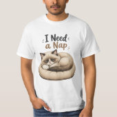 Ich brauche ein Nickerchen – Grumpy Cat Sammlung T-Shirt (Vorderseite)
