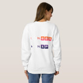 Ich brauche ein Nickerchen Lustiges Typografie-Des Sweatshirt (Schwarz voll)