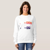 Ich brauche ein Nickerchen Lustiges Typografie-Des Sweatshirt (Vorne ganz)