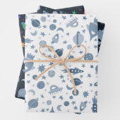 Ich brauche ein Raumflugplanmuster Niedlich Geschenkpapier Set (Beispiel)