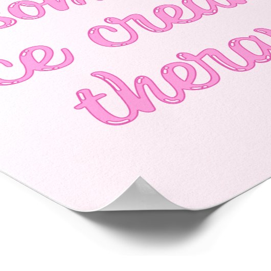 Ich brauche eine Eisdiät - Fun Quote Poster (Ecke)