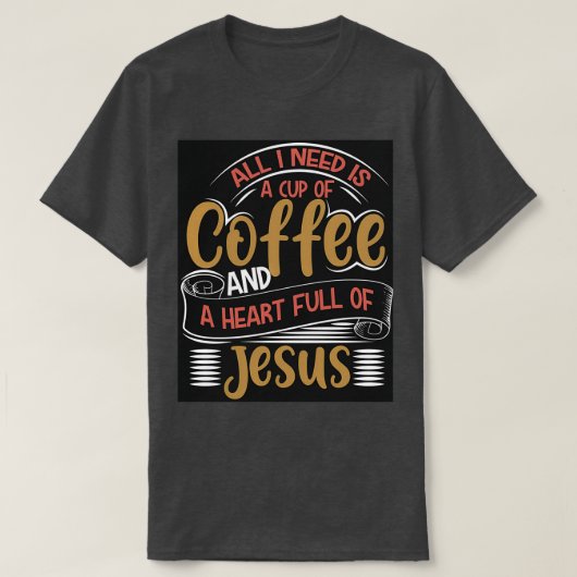 ICH BRAUCHE EINE KAFFEE-KUCHERZAHL UND EIN HERZ VO T-Shirt (Design vorne)