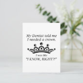 Ich brauche eine Krone Postkarte (Stehend Vorderseite)