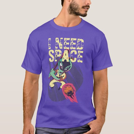 Ich brauche eine lustige Alien, die soziale Distan T-Shirt (Vorderseite)