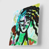 Ich brauche eine originelle Abstrakte Kunst von Va Quadratische Wanduhr (Winkel)