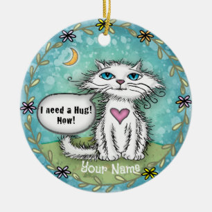Ich brauche eine Schluckkatzenkatze Keramik Ornament