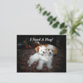 Ich brauche eine Umarmung! Postkarte (Stehend Vorderseite)