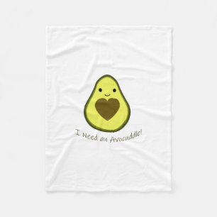 Ich brauche einen Avocuddle Niedlich Kawaii Avocad Fleecedecke