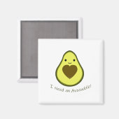 Ich brauche einen Avocuddle Niedlich Kawaii Avocad Magnet (Vorderseite/Rückseite)