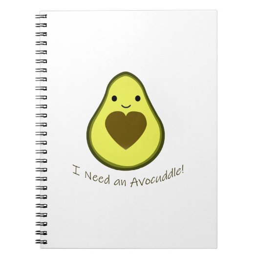 Ich brauche einen Avocuddle Niedlich Kawaii Avocad Notizblock (Vorderseite)