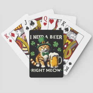 Ich brauche einen Bier, der genau in der Mitte Cat Spielkarten