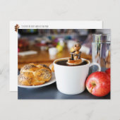 Ich brauche einen großen Kaffee! Fsonnige Postüber Postkarte (Vorne/Hinten)