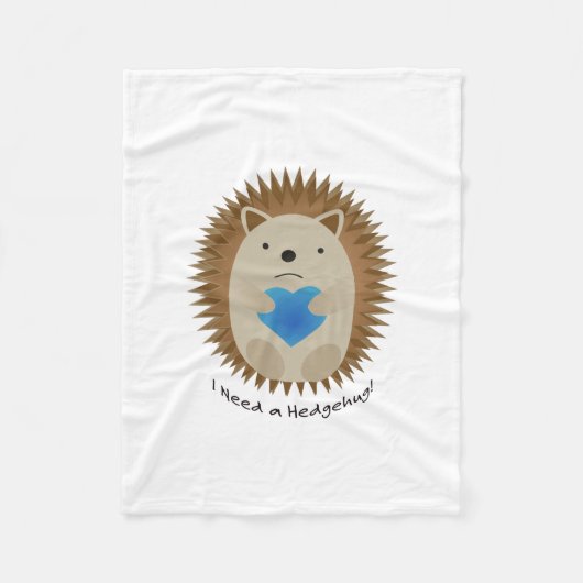 Ich brauche einen Hedgehug-Igel Fleecedecke (Vorderseite)