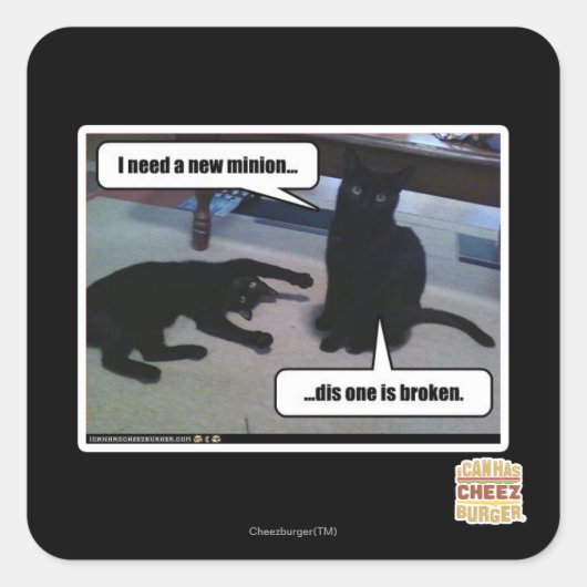 Ich brauche einen neuen Minen Quadratischer Aufkleber (Vorderseite)