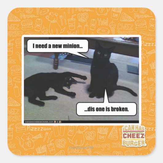 Ich brauche einen neuen Minen Quadratischer Aufkleber (Vorderseite)