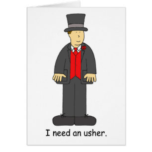 Ich brauche einen Usher Cartoon Usher.