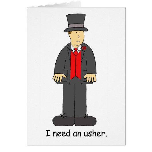 Ich brauche einen Usher Cartoon Usher. (Vorne)