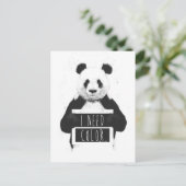 Ich brauche Farbe Postkarte (Stehend Vorderseite)