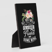 Ich brauche guten Freund und etwas Wein Fotoplatte (Seite)