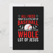Ich brauche heute Baseball eine Menge Jesus Baseba Save The Date (Vorderseite)