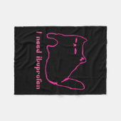 Ich brauche Ibuprofen Funny Cat Uni Geschenk T-Shi Fleecedecke (Vorderseite (Horizontal))