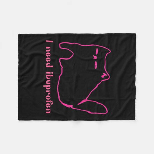 Ich brauche Ibuprofen Funny Cat Uni Geschenk T-Shi Fleecedecke (Vorderseite (Horizontal))
