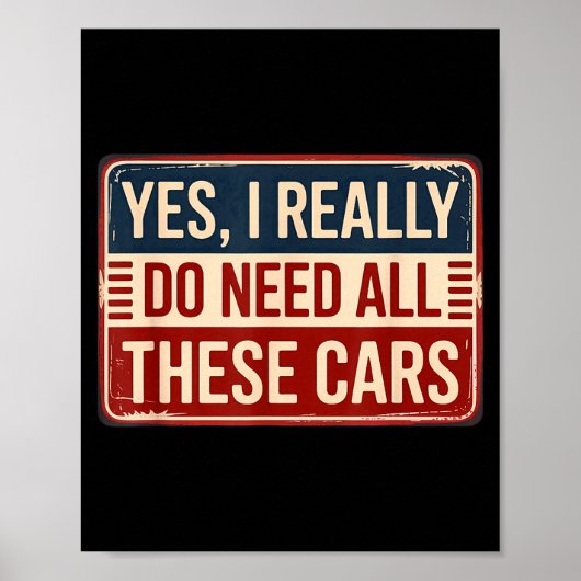 Ich brauche ja alle Autos Poster (Vorne)