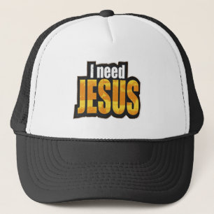 Ich brauche JESUS - Christlich Truckerkappe