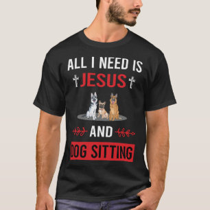 Ich brauche Jesus Hund sitzen T-Shirt