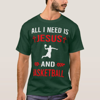 Ich brauche Jesus und Basketball T-Shirt