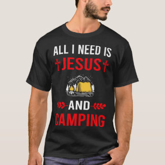 Ich brauche Jesus und Camping Camper T-Shirt