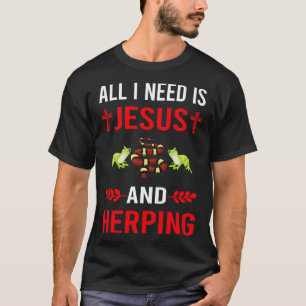 Ich brauche Jesus und Herpetologe Herpetologie T-Shirt