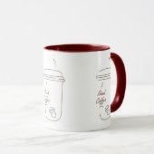Ich brauche Kaffee Cute Doodle Tasse (VorderseiteRechts)