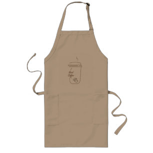 Ich brauche Kaffee Cute Doodle Tasse Lange Schürze