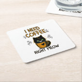 Ich brauche Kaffee, der gerade Papier Untersetzer (angewinkelt)