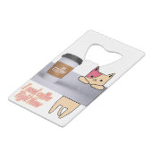 Ich brauche Kaffee gleich jetzt | Die besten Katze Geldbeutel Flaschenöffner (Rückseite Schrägansicht)