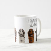 Ich brauche Kaffee-Hund Kaffeetasse (VorderseiteRechts)