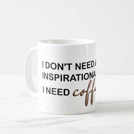 Ich brauche Kaffee Kaffeetasse (Vorderseite Links)