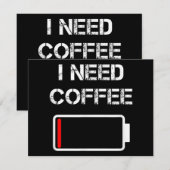 Ich brauche Kaffee lustige Kaffeebecher Batterie B (Vorne/Hinten)